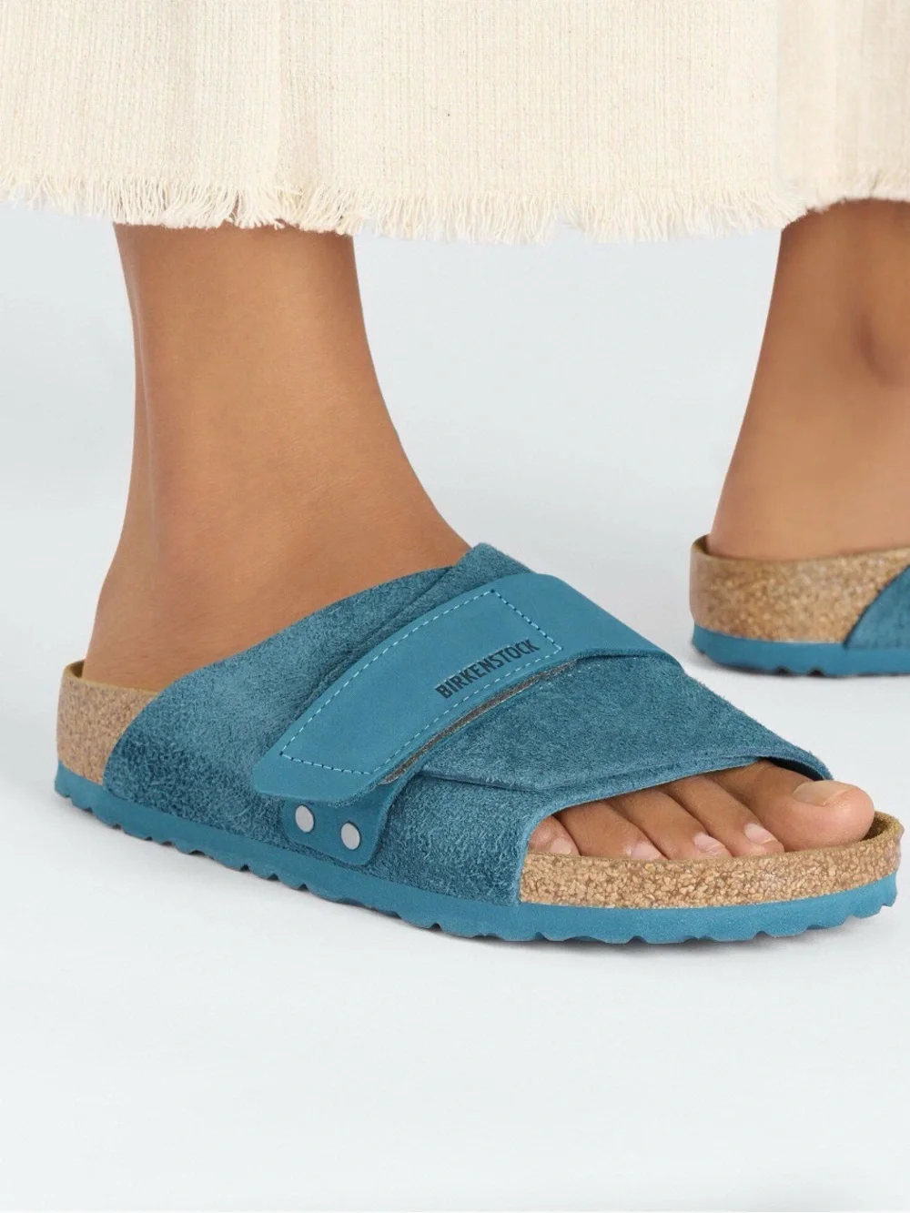 Birkenstock Kyoto Deep Turquoise Slide Sz 41 - Picture 1 of 10